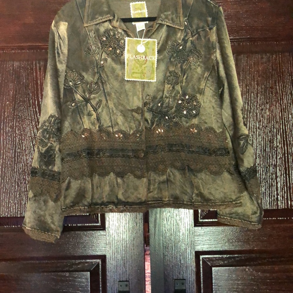 Flashback size medium 60% cotton 40% viscose bronze jacket